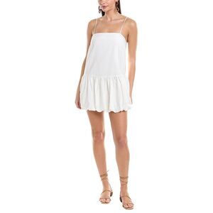 Onia Womens Air Bubble Linen-Blend Mini Dress, White